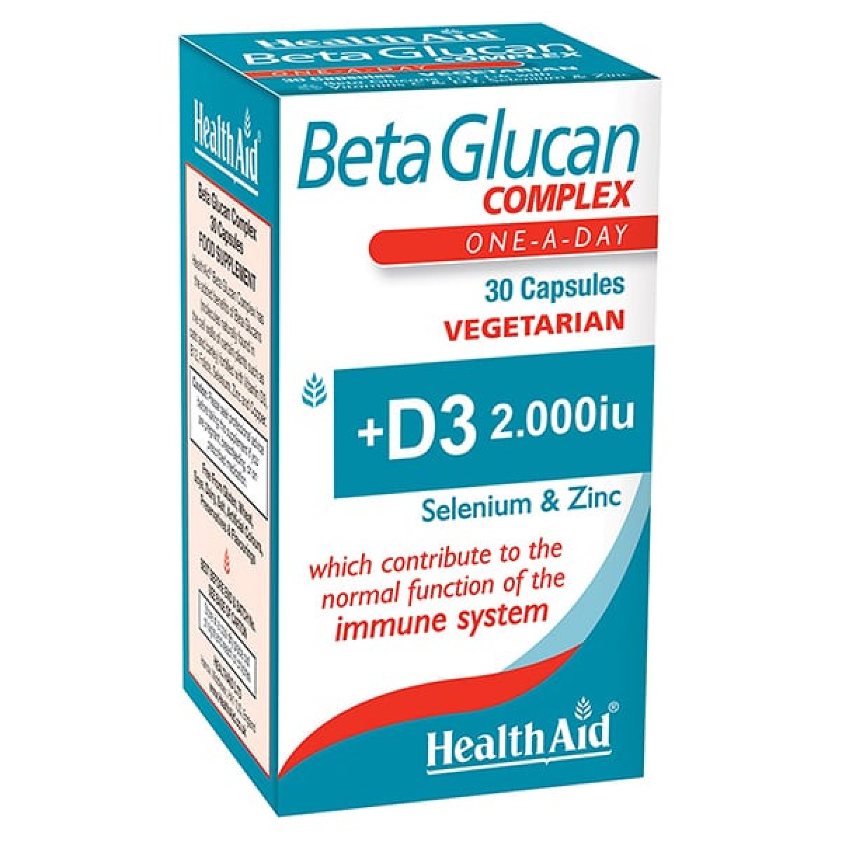 Health Aid | BetaGlucan Complex Συμπλήρωμα Διατροφής Για Την Ενίσχυση Του Ανοσοποιητικού | 30 Φυτικές Κάψουλες 
