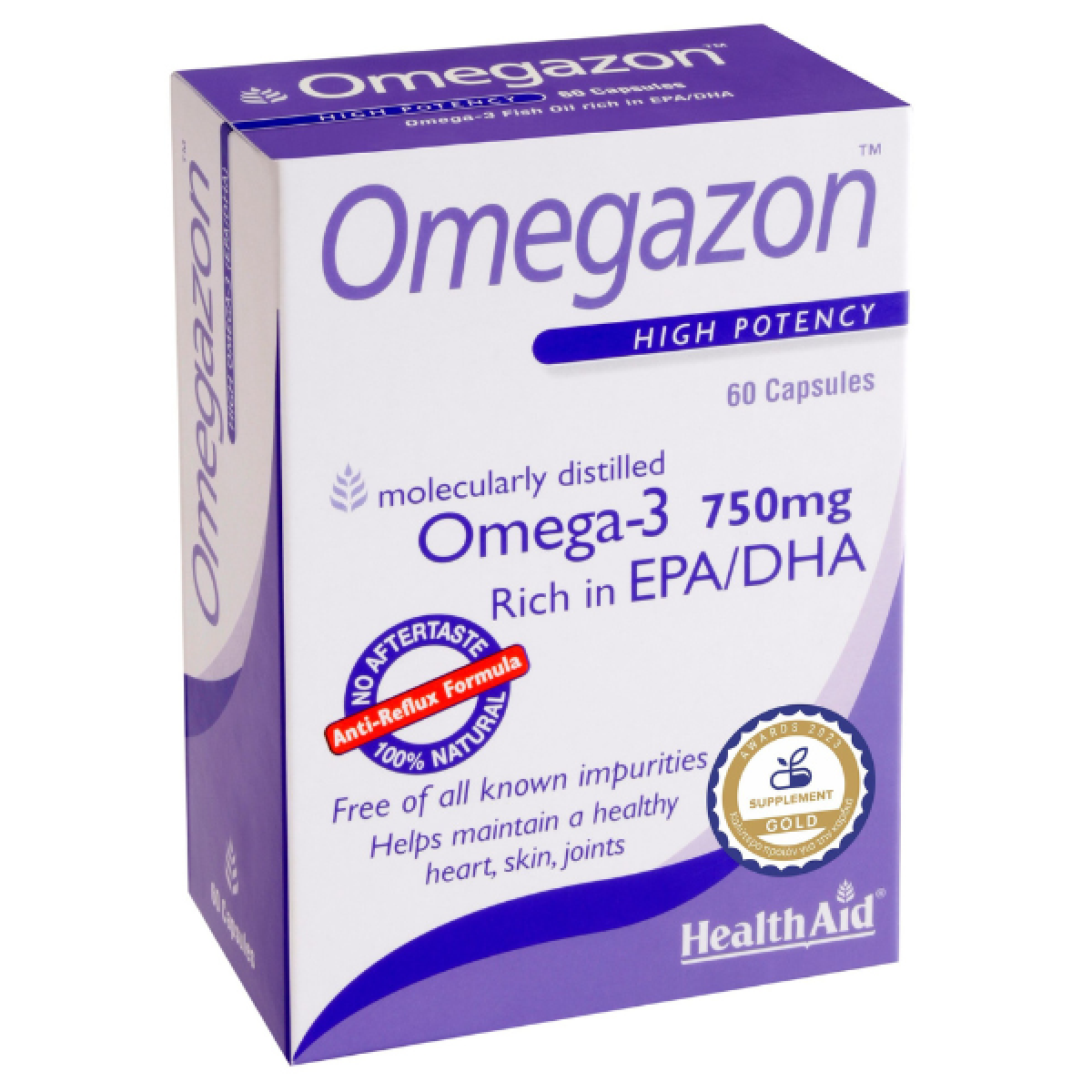 Health Aid | Omegazon Omega-3 750mg | 60caps  Health Aid | Omegazon Omega-3 750mg | 60caps