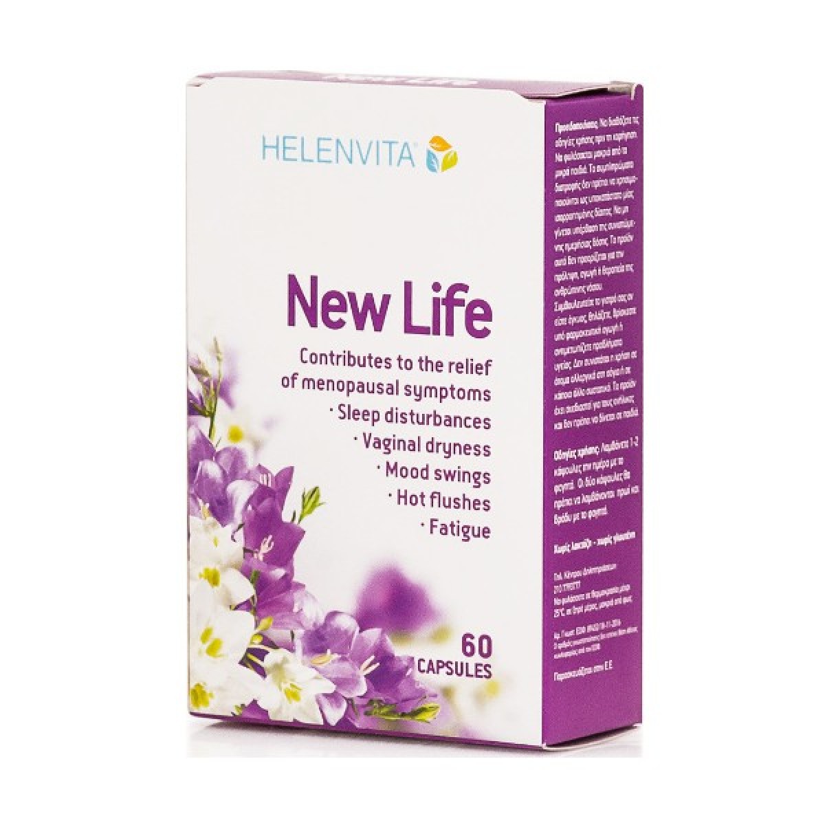 Helenvita | New Life | Συμπλήρωμα Διατροφής με Ashwagandha & Ισοφλαβονοειδή για Σωματική & Ψυχική Τόνωση | 60 κάψουλες