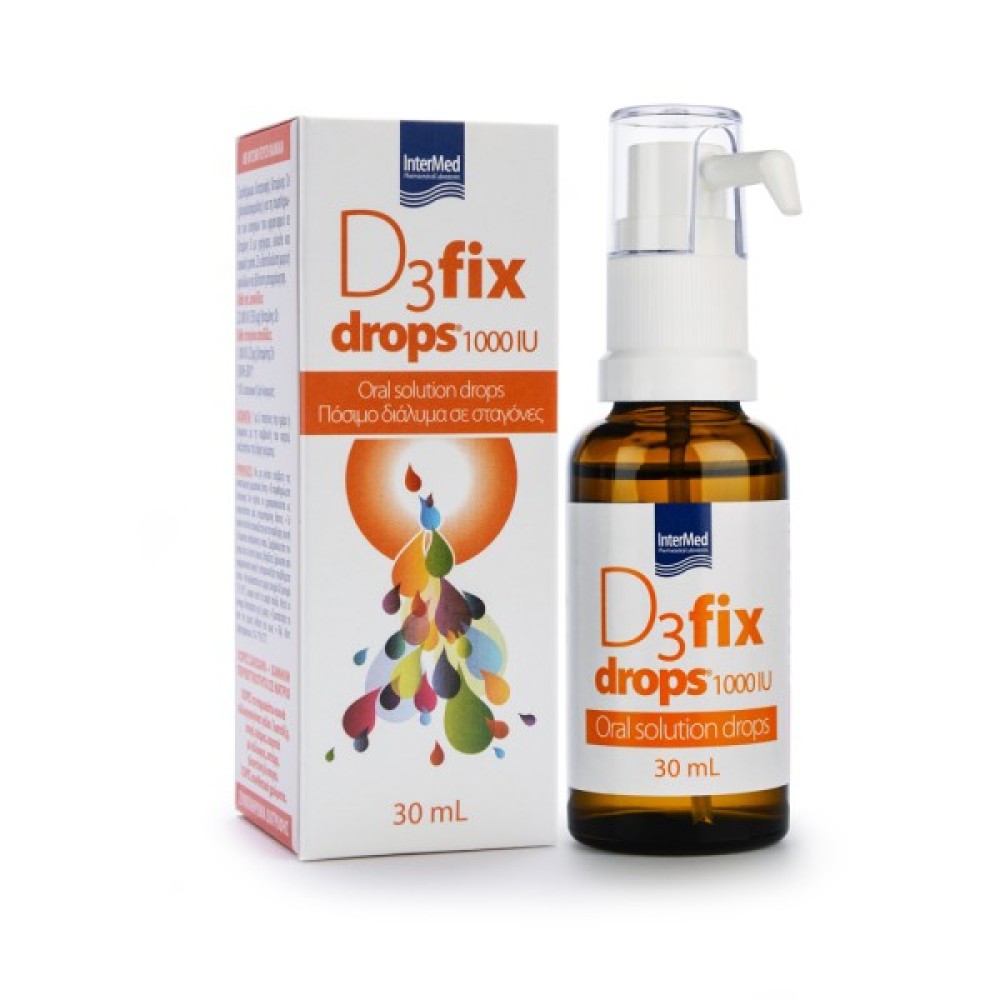 InterMed | D3 Fix Drops 1000IU Συμπλήρωμα Διατροφής | 30ml