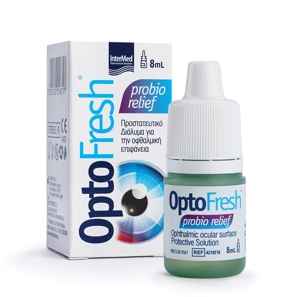 Intermed | OptoFresh Probio Relief Οφθαλμικές Σταγόνες για Προστασία από Ξηροφθαλμία | 8ml