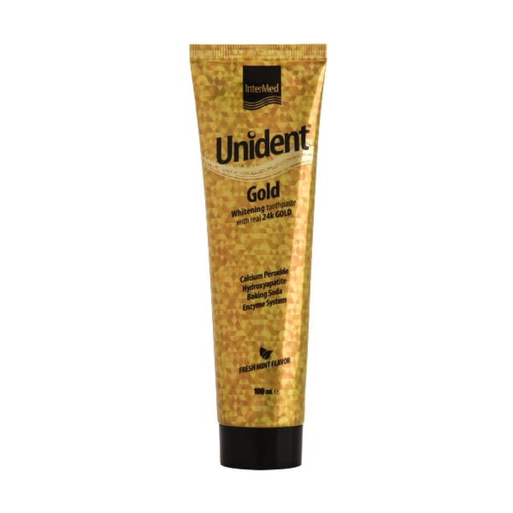 Intermed | Unident Gold Toothpaste Λευκαντική Οδοντόκρεμα με Ψήγματα Χρυσού | 100ml