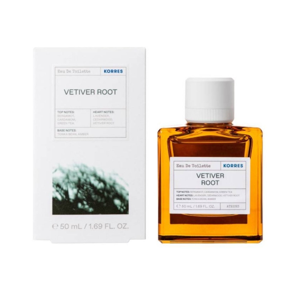 Korres | Eau De Toilette Vetiver Root |  Άρωμα με Νότες Περγαμόντου και Πράσινου Τσαγιού | 50ml