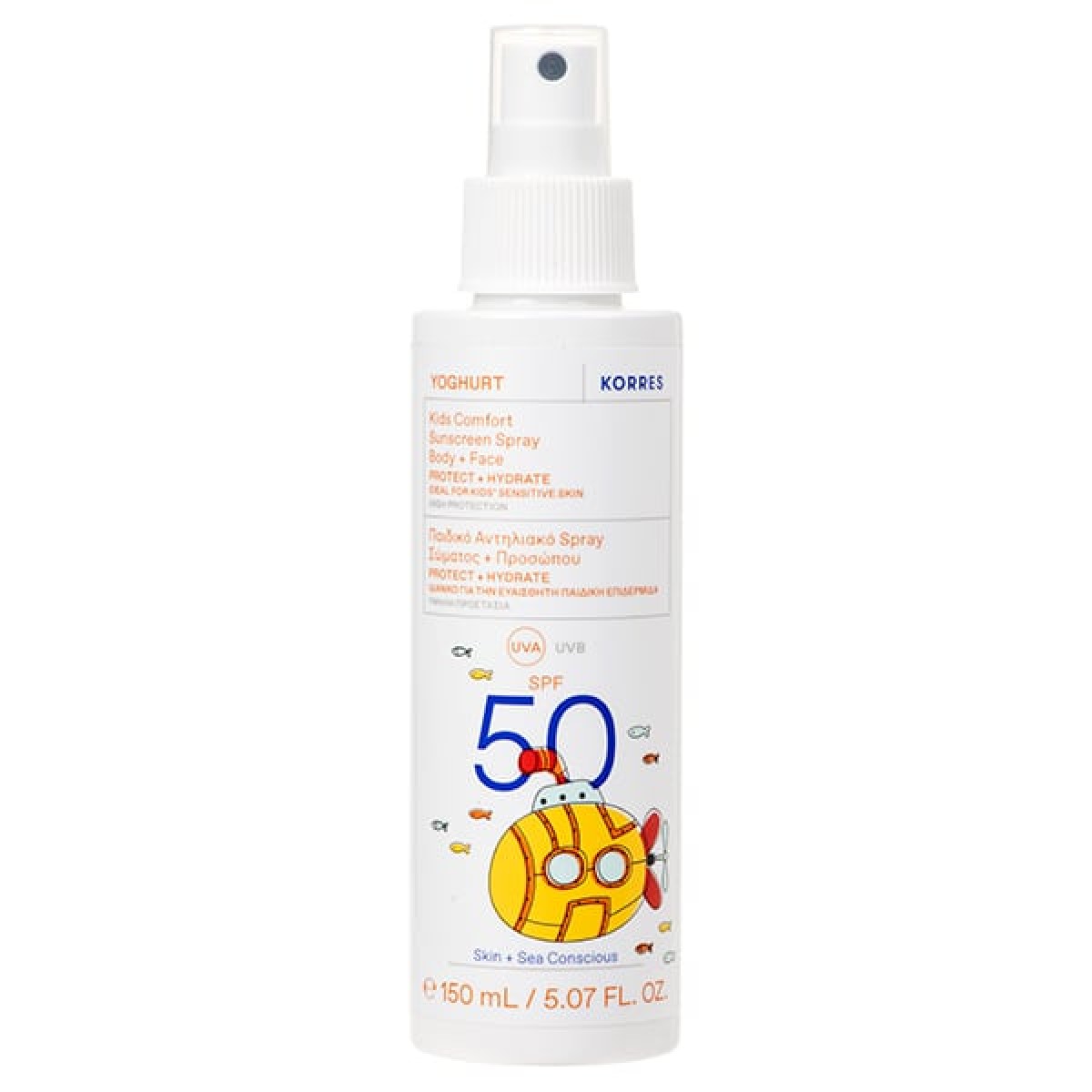 Korres | Yoghurt Παιδικό Αντηλιακό Spray για Πρόσωπο & Σώμα SPF50 | 150ml