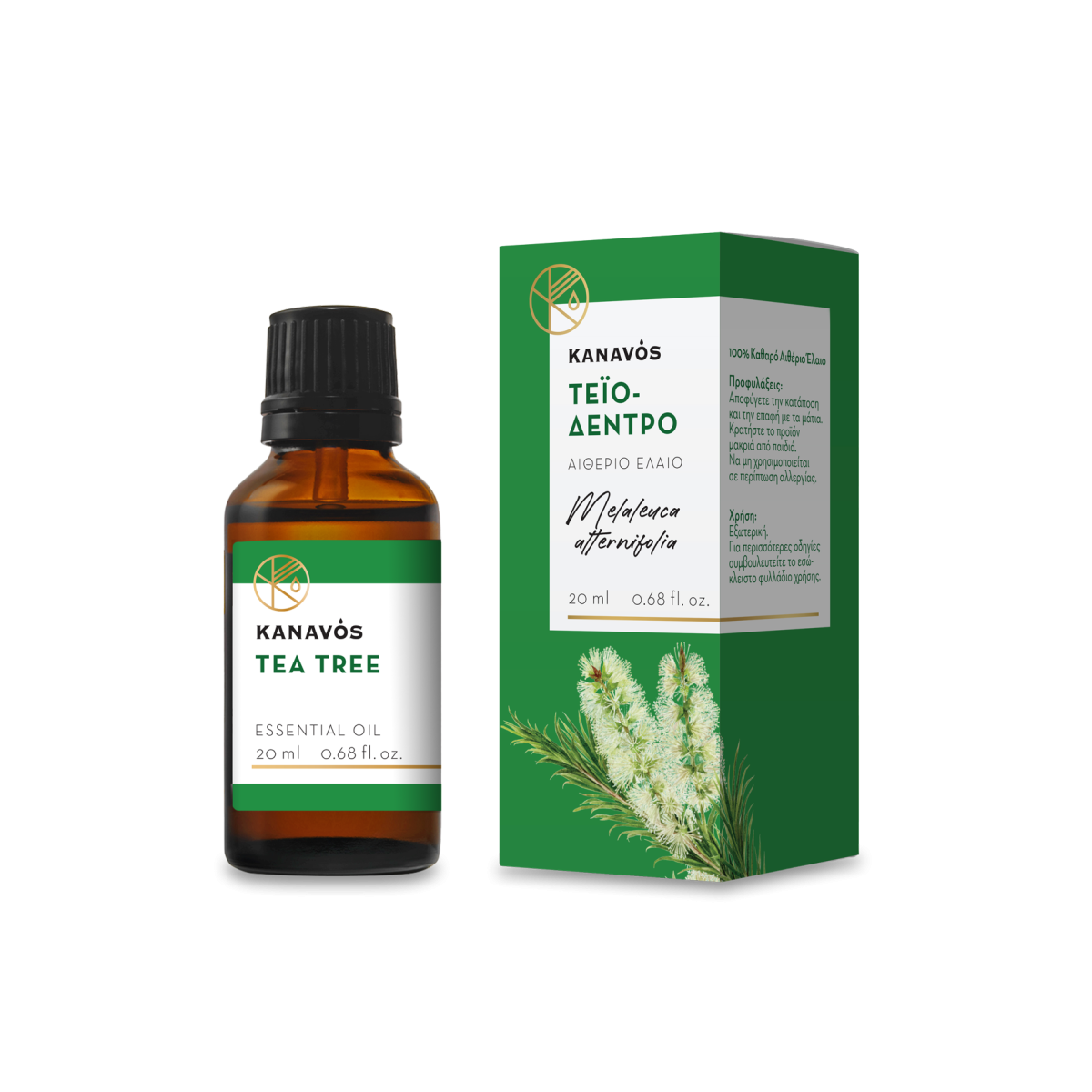 Kanavos | Tea Tree Essential Oil Αιθέριο Έλαιο Τεϊόδεντρου | 20ml