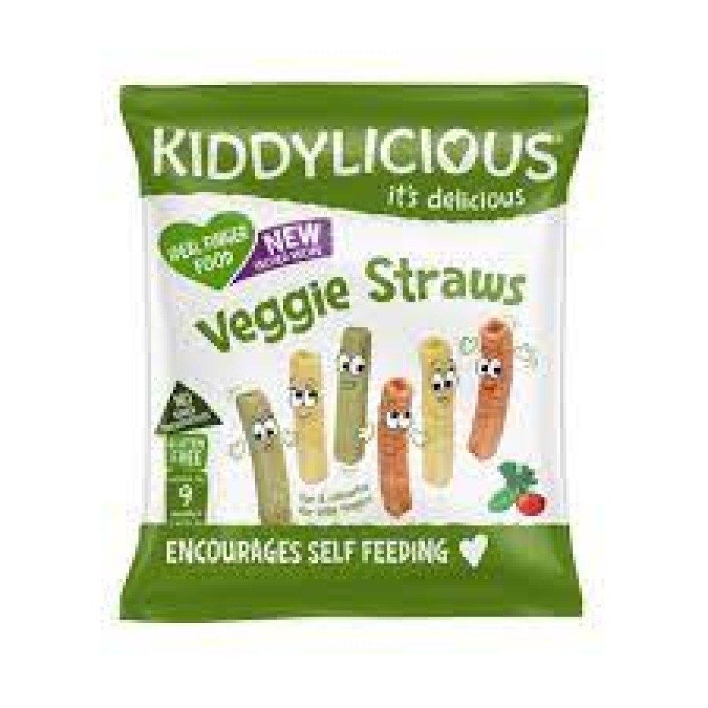 Kiddylicious | Veggie Straws Καλαμάκια Λαχανικών από τον 9ο Μήνα | 12gr