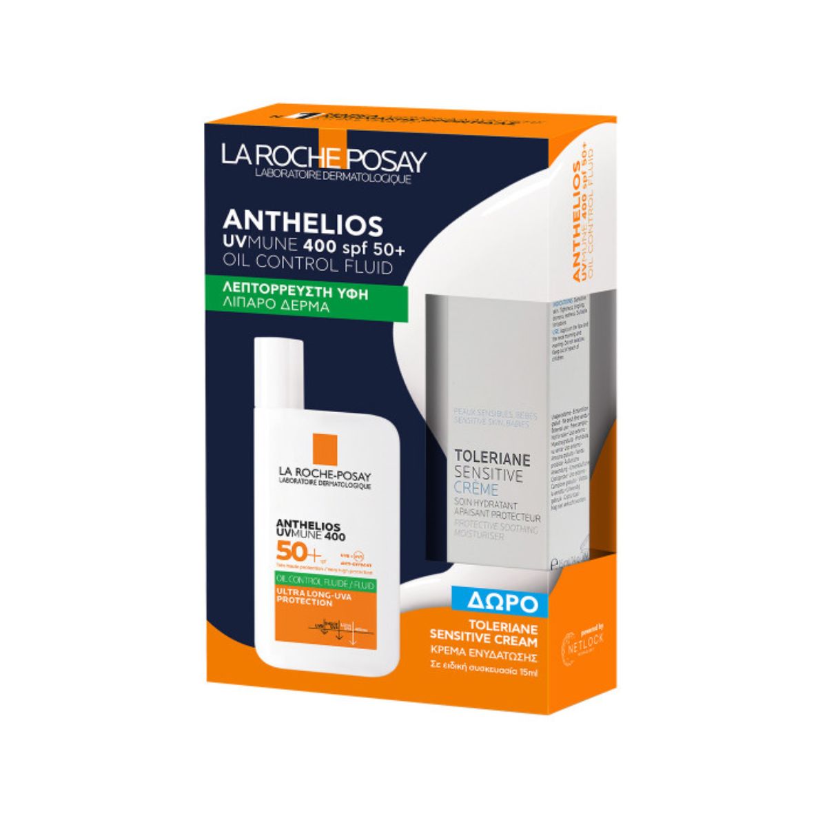 La Roche Posay | Promo Anthelios SPF50+ UVMune 400 Oil Control Fluid 50ml & Δώρο Toleriane Sensitive Moisturiser Cream 15ml |1σετ