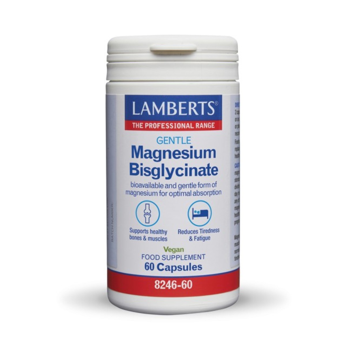 Lamberts | Gentle Magnesium Bisglycinate Συμπλήρωμα Διατροφής με Δισγλυκινικό Μαγνήσιο | 60caps