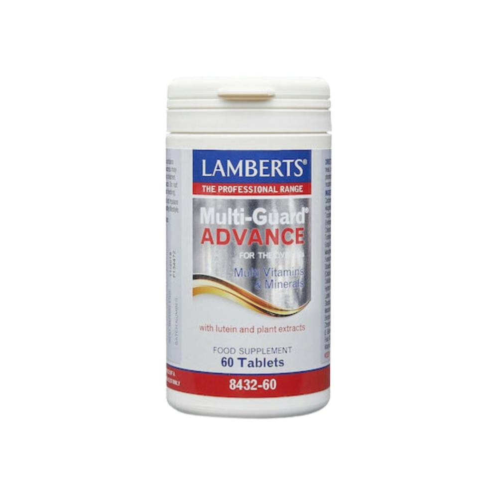 Lamberts | Multi-Guard Advance Πολυβιταμίνη για Ενέργεια, Ενίσχυση του Ανοσοποιητικού & τα Μαλλιά κατάλληλη για ενήλικες 50+ | 60tabs