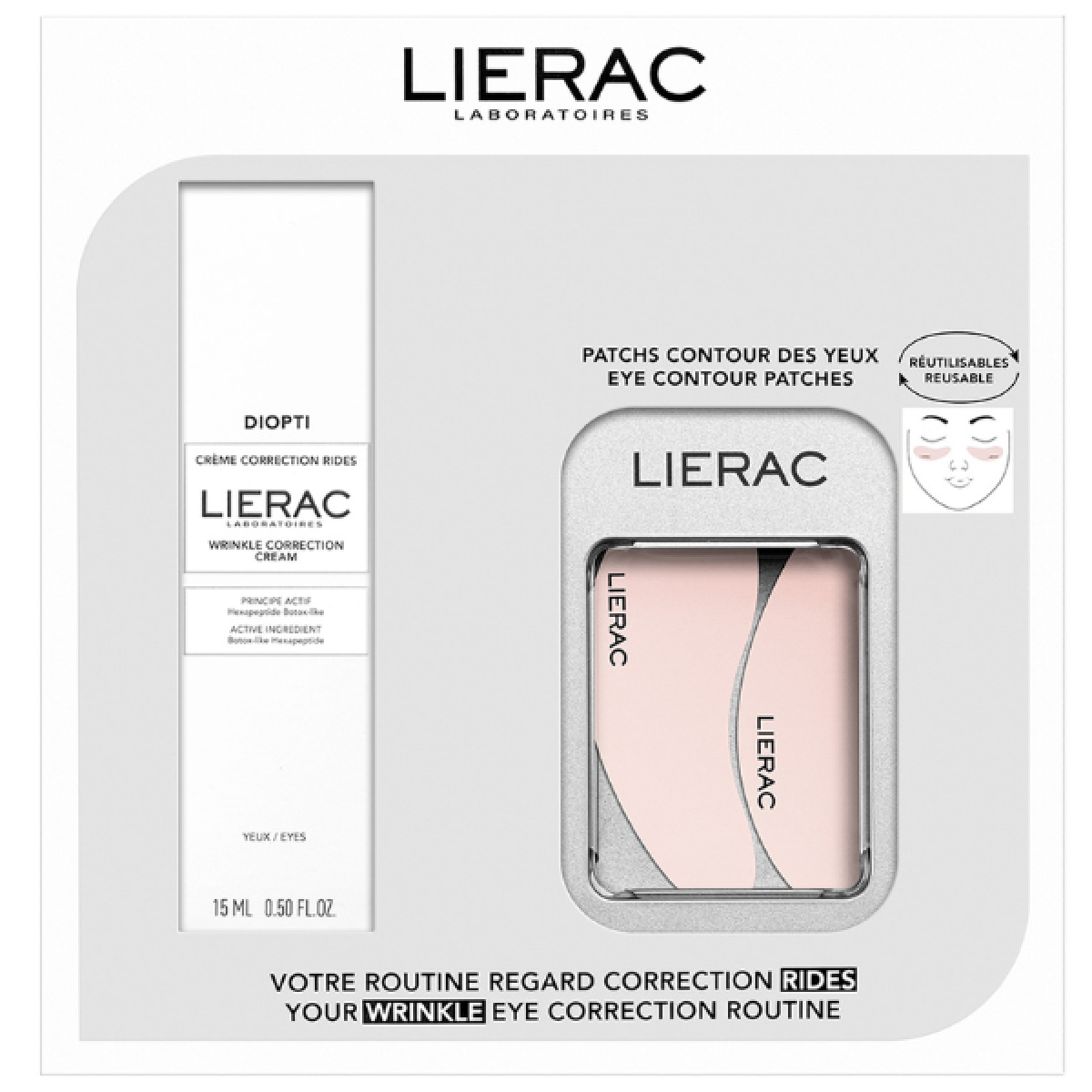 Lierac | Promo Diopti Wrinkle Correction Cream 15ml & Eye Contour Patches | 1σετ