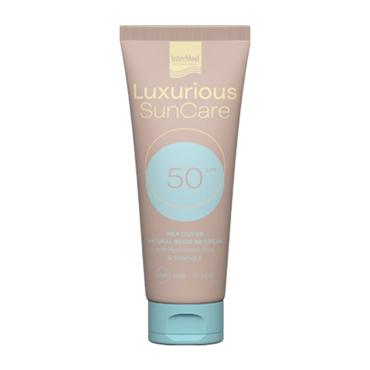 Intermed | Luxurious SunCare Silk Cover BB Cream With Hyaluronic Acid SPF50 | Αντηλιακή Κρέμα Προσώπου με Χρώμα | 75ml