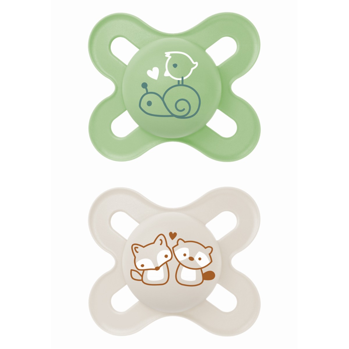 Mam | Πιπίλα Start Σιλικόνης 0-2 μηνών - Unisex – Πράσινο | 2τμχ