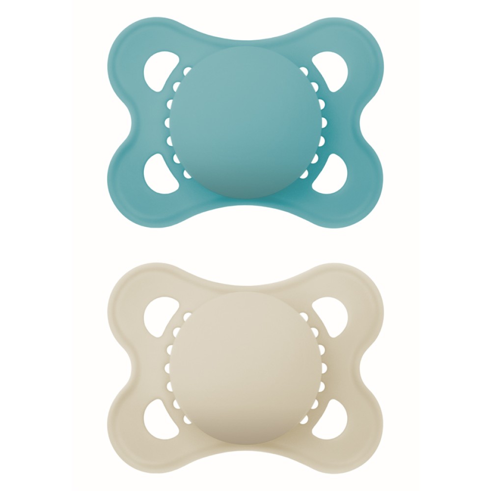 Mam | Πιπίλα Original Unprinted Σιλικόνης 2-6 μηνών - Boy - Μπλε | 2τμχ