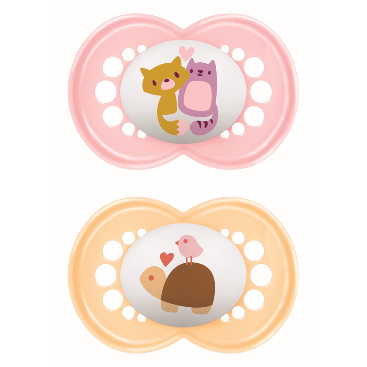 Mam| Πιπίλα Original Σιλικόνης 6-16 μηνών - Girl – Ροζ | 2τμχ
