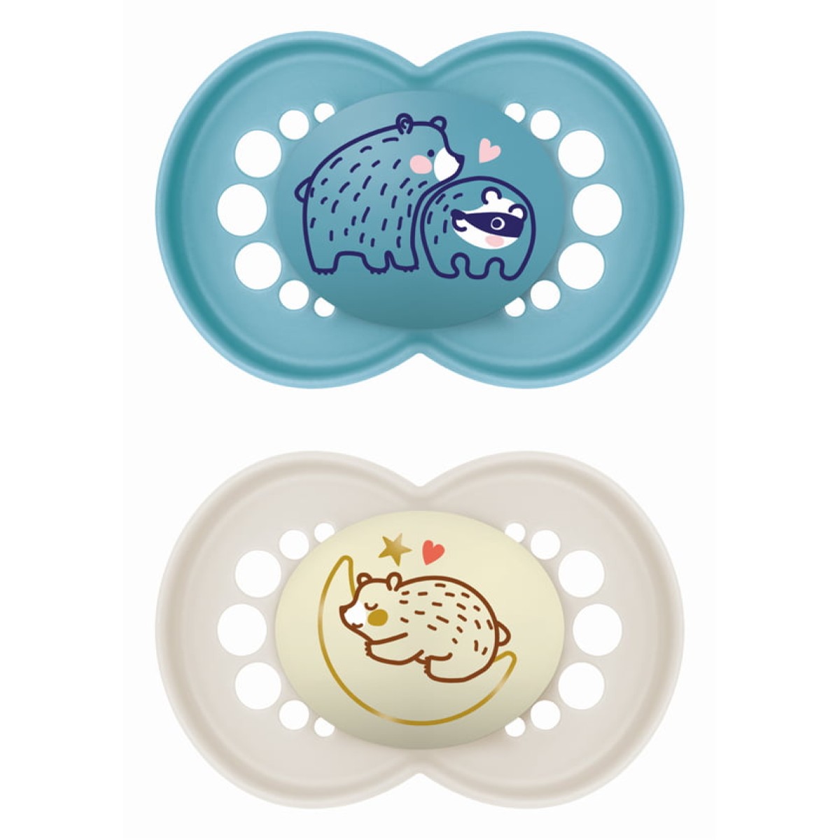 Mam | Σετ Πιπίλες Day & Night 6-16 μηνών - Boy - Μπλε | 2τμχ