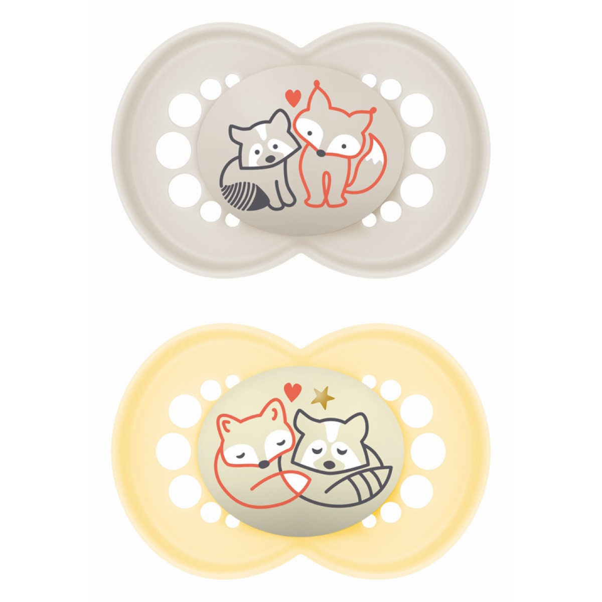 Mam | Σετ Πιπίλες Day & Night 6-16 μηνών - Unisex – Κρεμ | 2τμχ 