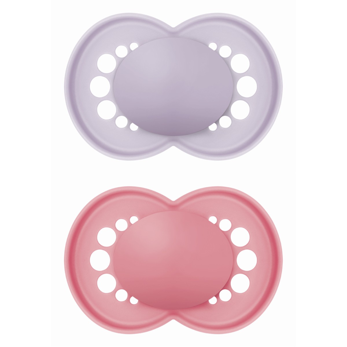 Mam | Πιπίλα Original Unprinted Σιλικόνης 6-16 μηνών - Girl – Μωβ | 2τμχ