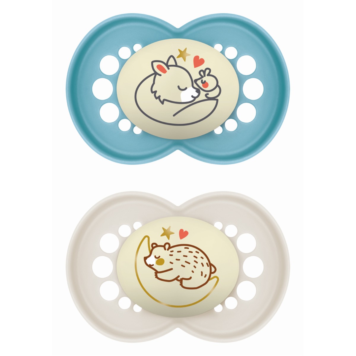 Mam | Πιπίλα Original Night Σιλικόνης 6-16 μηνών - Boy - Μπλε | 2τμχ