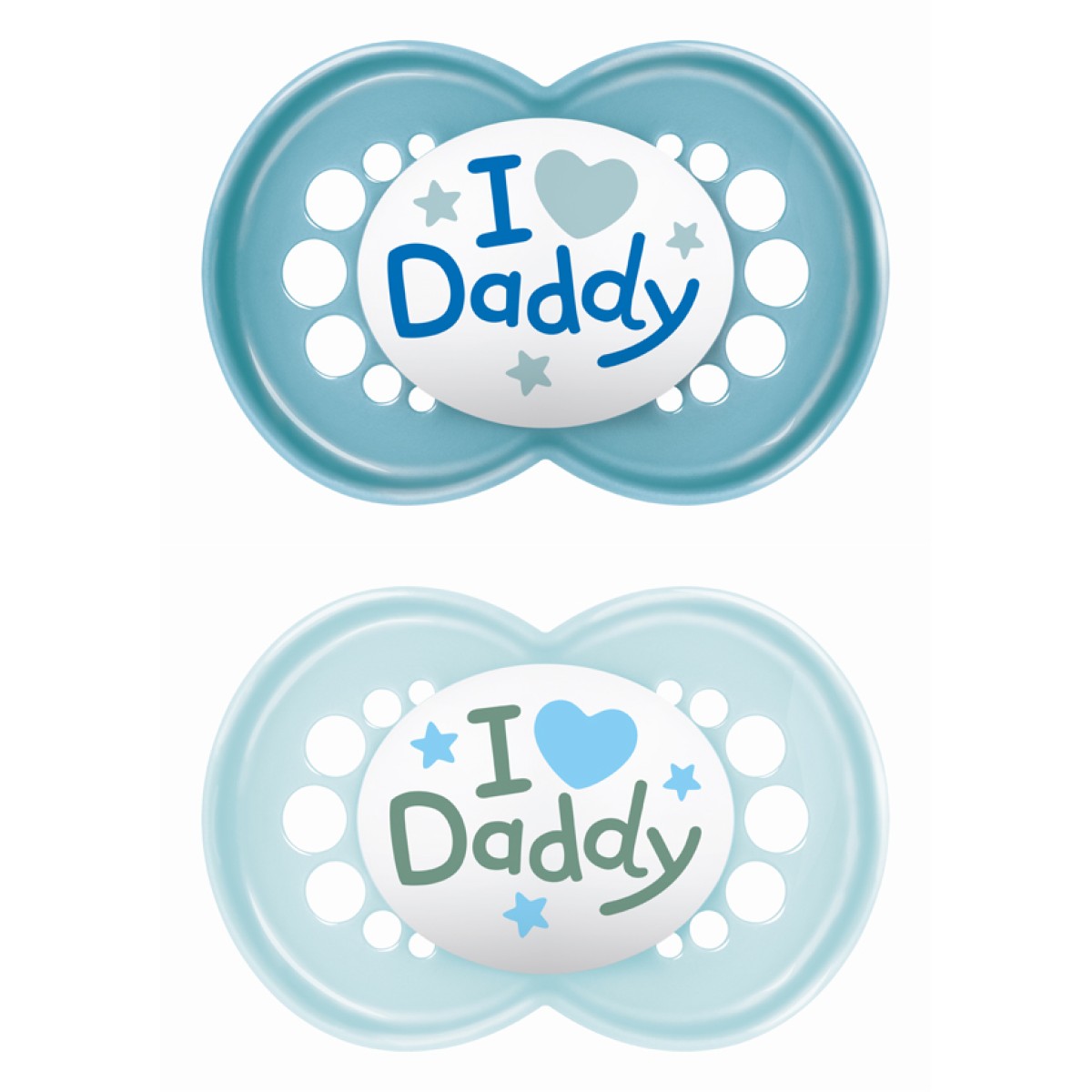 Mam | Πιπίλα Ι Love Mummy & Daddy Σιλικόνης 6-16 μηνών - Boy - Μπλε | 2τμχ