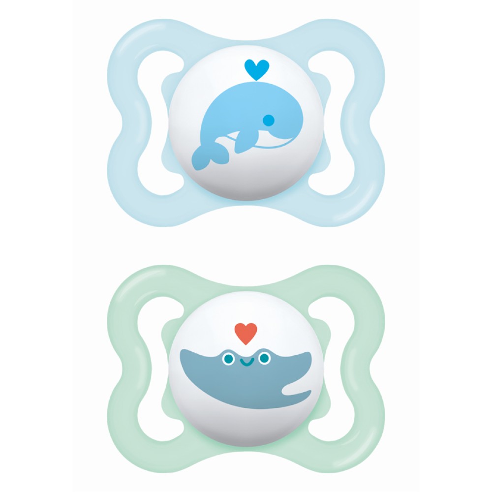 Mam | Πιπίλα Air Σιλικόνης 2-6 μηνών - Boy – Γαλάζιο | 2τμχ 