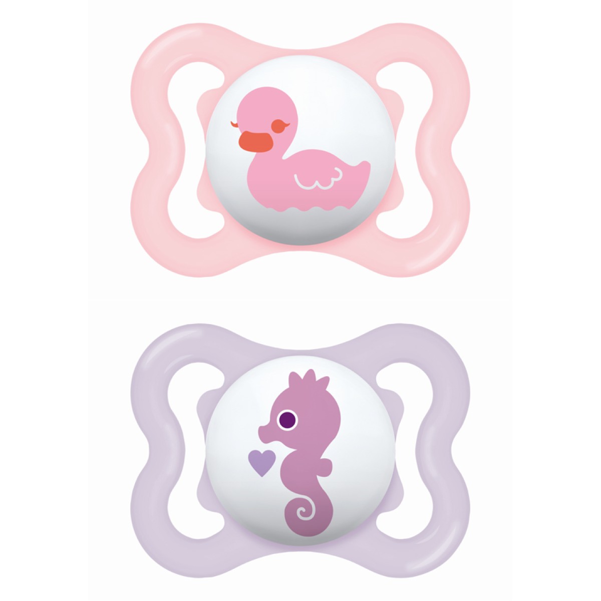  Mam | Πιπίλα Air Σιλικόνης 2-6 μηνών - Girl – Ροζ | 2 τμχ