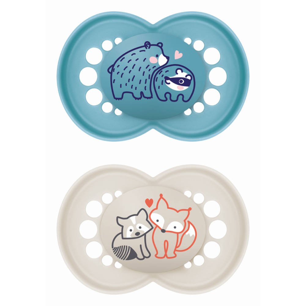 Mam | Πιπίλα Original Σιλικόνης 16+ μηνών - Boy - Μπλε | 2τμχ
