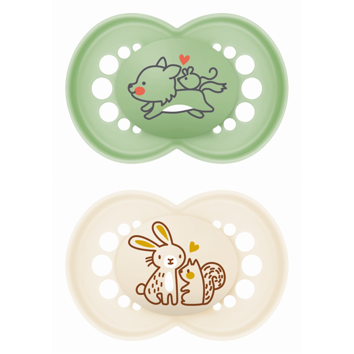 Mam | Πιπίλα Original Σιλικόνης 16+ μηνών - Unisex – Πράσινο | 2τμχ