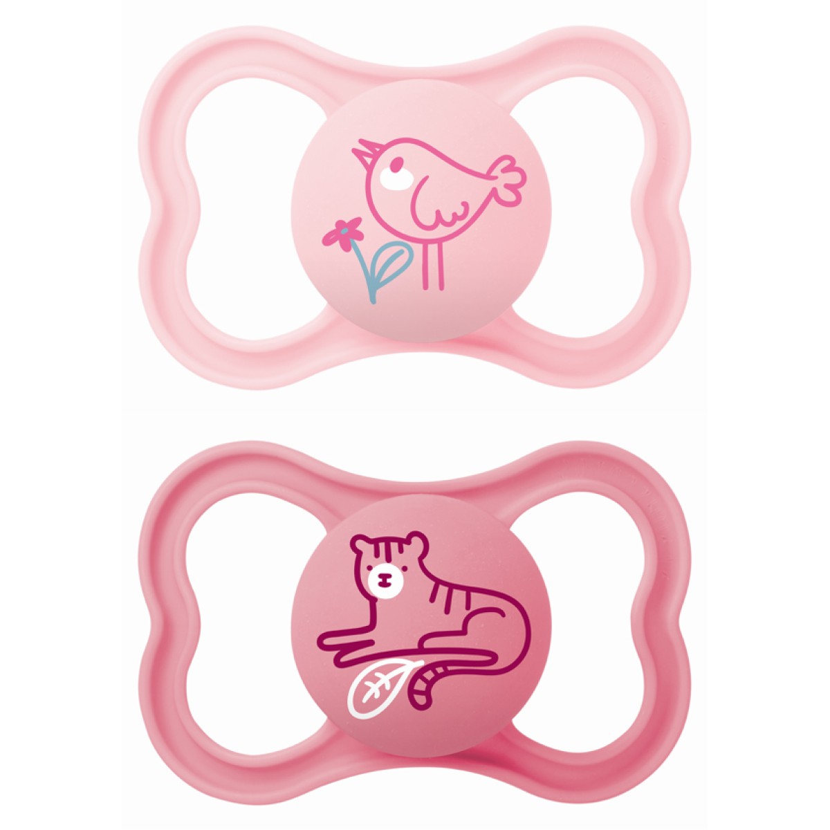 Mam | Πιπίλα Air Σιλικόνης 16+ μηνών - Girl – Ροζ | 2τμχ