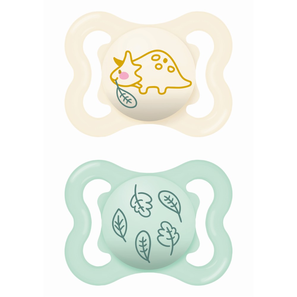 Mam | Πιπίλα Supreme Σιλικόνης 2-6 μηνών - Unisex – Πράσινο | 2τμχ