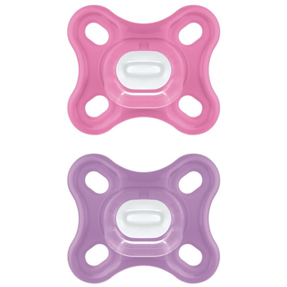 Mam | Πιπίλα Comfort 0-2 μηνών - Girl – Ροζ | 2 τμχ 