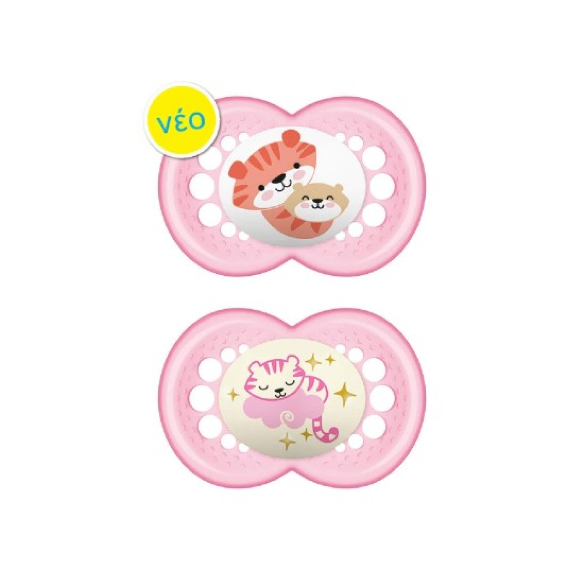 Mam | Day & Night 174S | Πιπίλα Σιλικόνης 6-16 Μηνών | Ροζ | 2τμχ