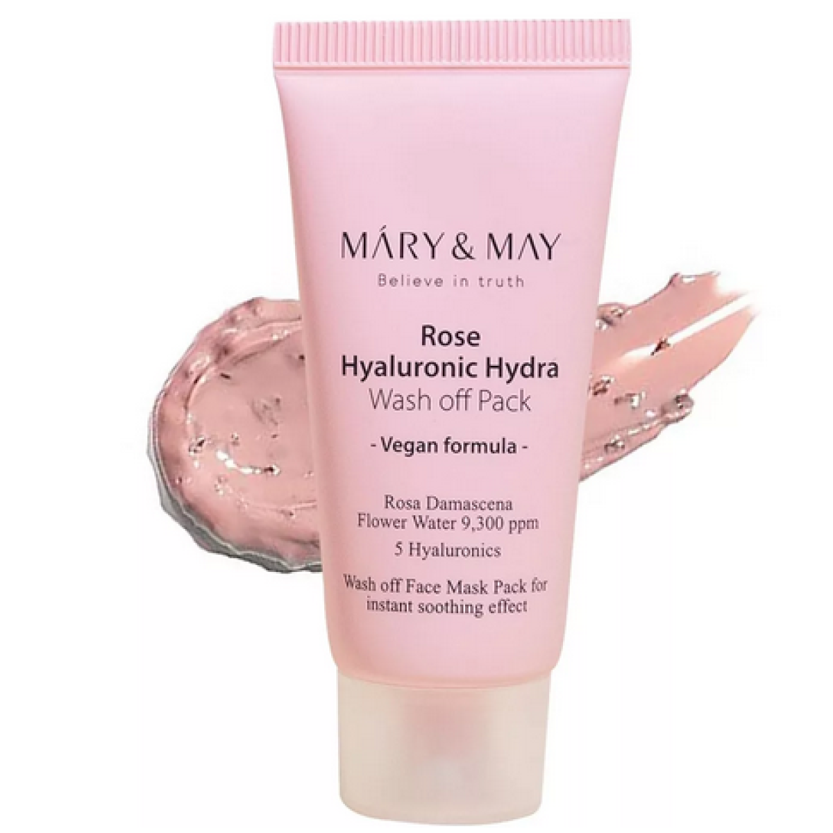 Mary&May | Vegan Rose Hyaluronic Hydra Wash Off Pack Μάσκα Αργίλου με Τριαντάφυλλο | 30gr