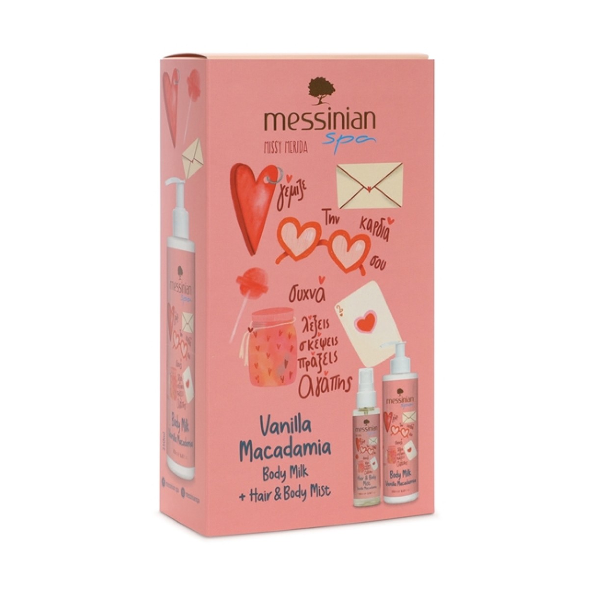 Messinian Spa | Promo Vanilla Macadamia Moisturizing Body Lotion 250ml & Hair & Body Mist 100ml