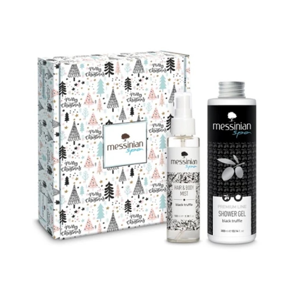 Messinian Spa | Christmas Box Black Truffle with Shower Gel 300ml & Hair & Body Mist 100ml 