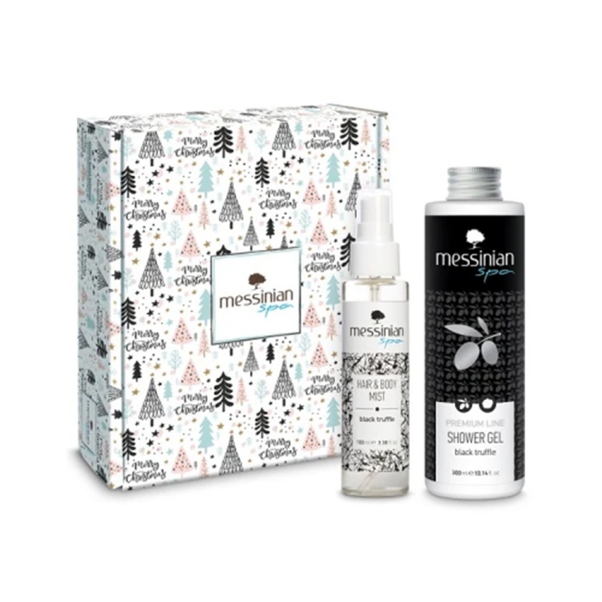 Messinian Spa | Christmas Box Black Truffle with Shower Gel 300ml & Hair & Body Mist 100ml 