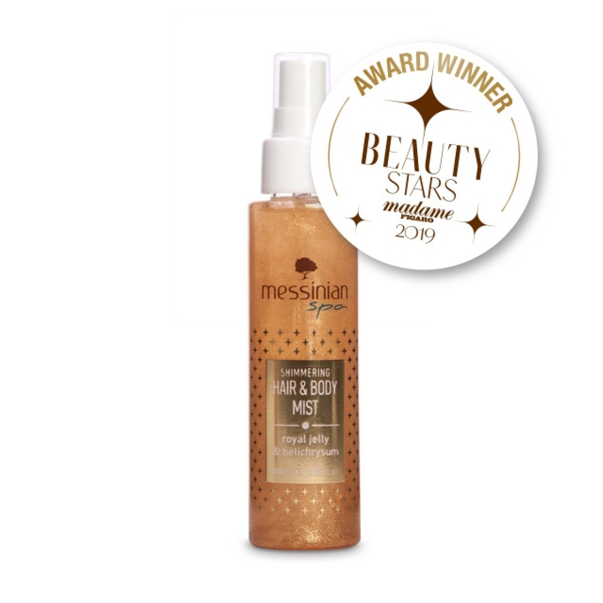 Messinian Spa | Shimmering Royal Jelly-Helichrysum Hair & Body Mist | 100ml  