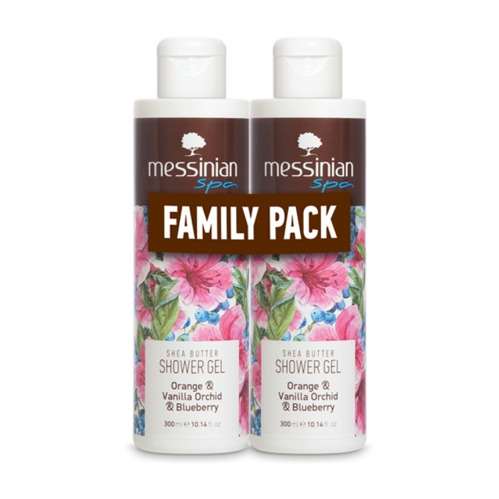 Messinian Spa | Promo Shower Gel Orange & Vanilla Orchid & Blueberry | 2x300ml 