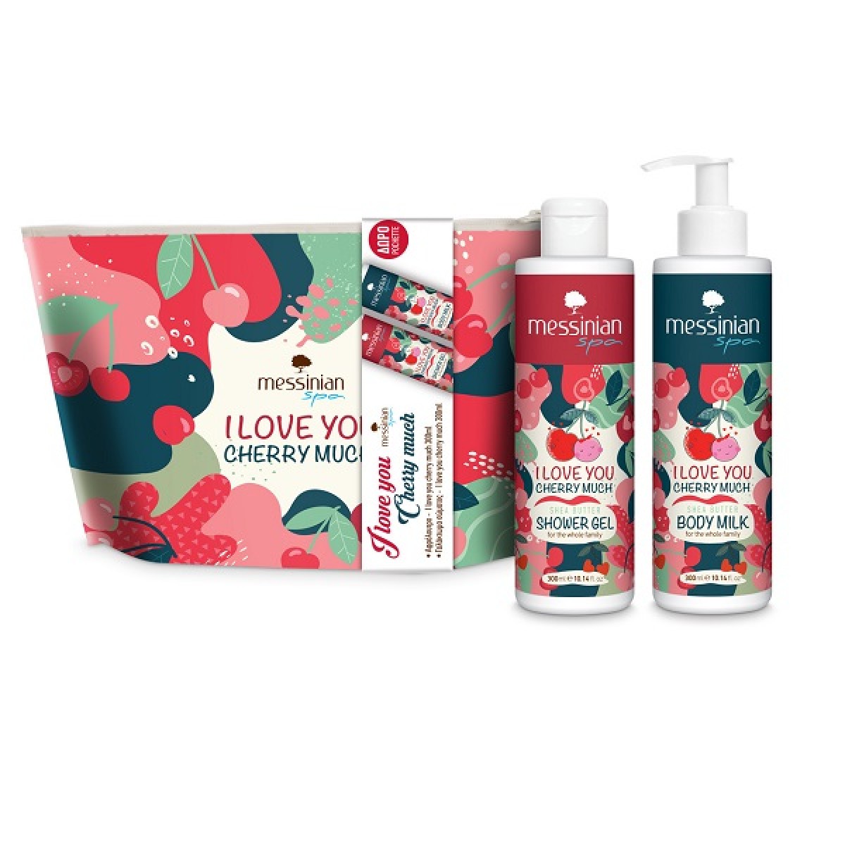 Messinian Spa | Promo I Love you Cherry Much Shower Gel 300ml & Body Milk | 300ml