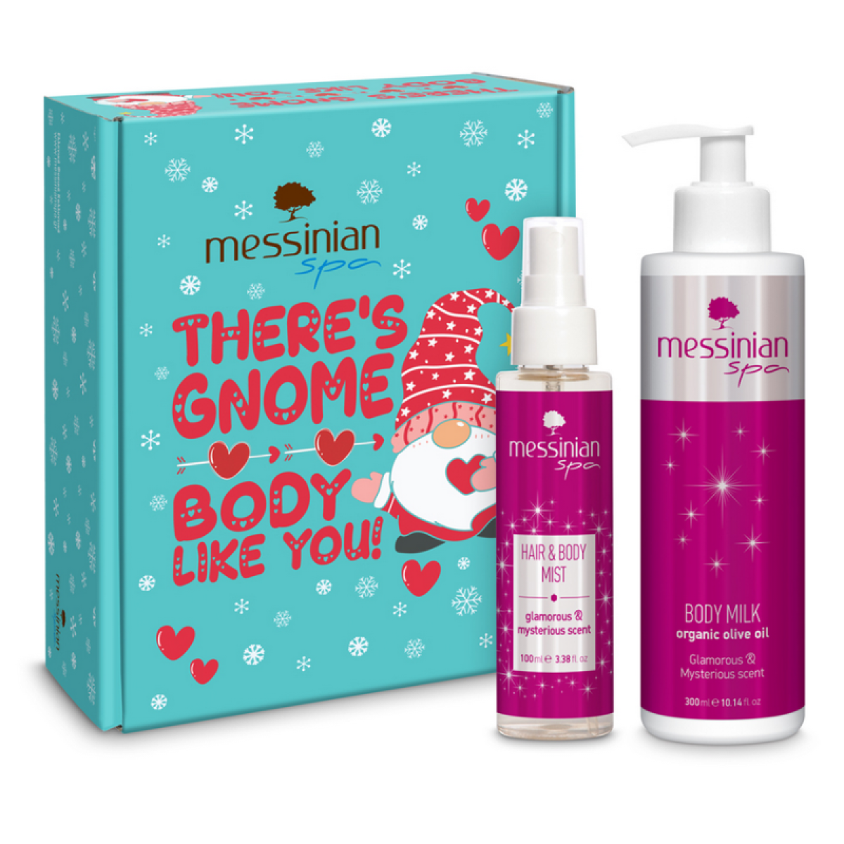 Messinian Spa | Glamorous & Mysterious Christmas Box with Body Milk 300ml & Hair & Body Mist 100ml 