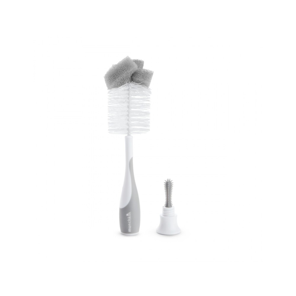 Munchkin | Bottle & Teat Brush Βούρτσα Καθαρισμού 2 σε 1 Για Μπιμπερό & Θηλές  | 1 τμχ