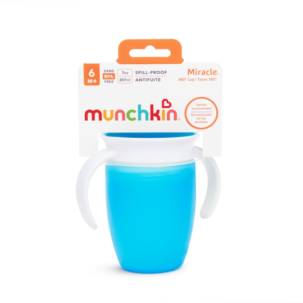 Munchkin | Miracle 360 Trainer Cup Εκπαιδευτικό Ποτήρι 6m+ Μπλέ | 207ml