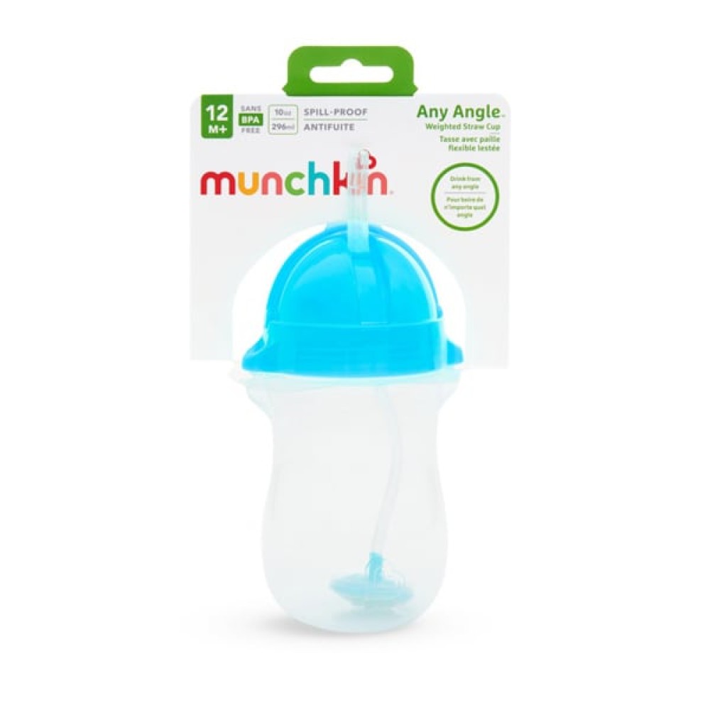 Munchkin | Tip & Sip Straw Cup Κύπελλο με Καλαμάκι Click Lock από 12m+ Μπλέ | 296ml
