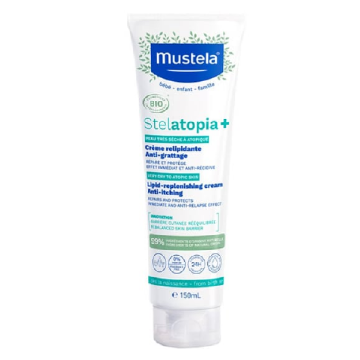 Mustela | Stelatopia+ Lipid-Replenishing Cream Κρέμα Αναπλήρωσης Λιπιδίων Κατά του Κνησμού για Πρόσωπο & Σώμα | 150ml