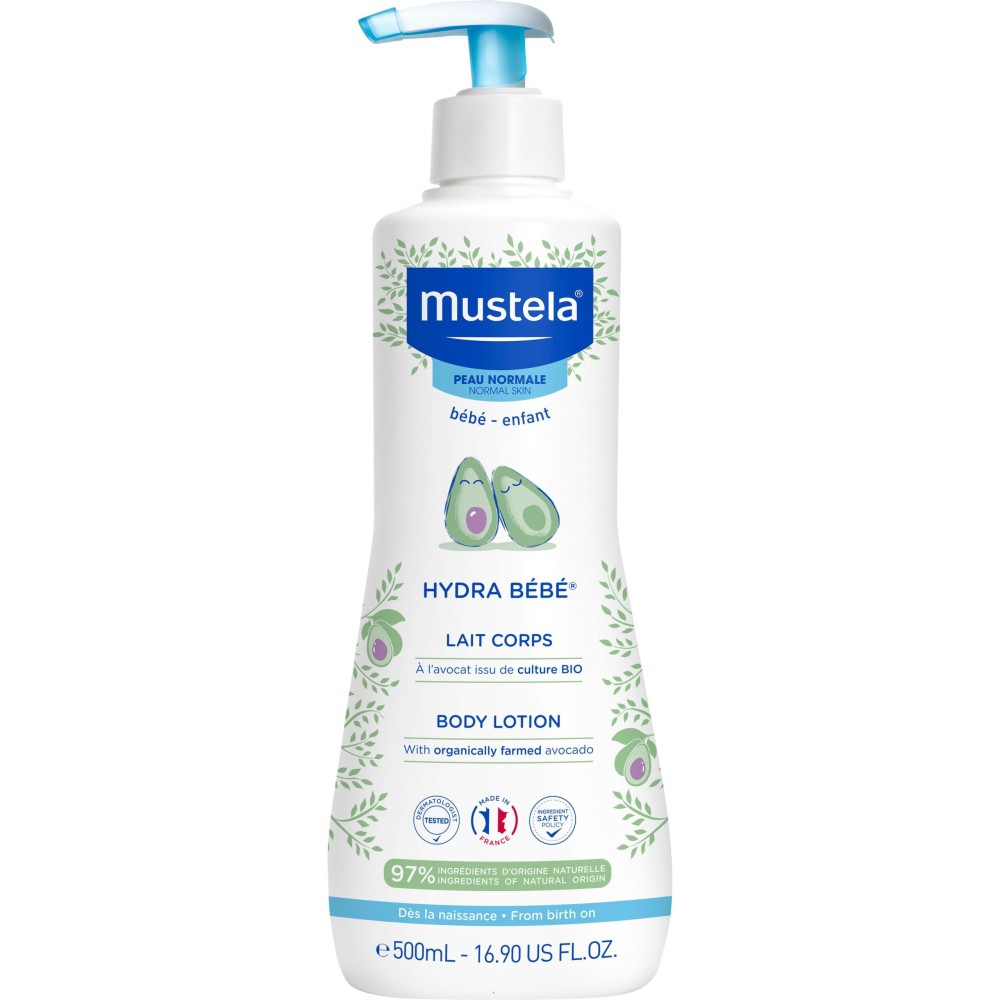 Mustela | Hydra Bebe Βρεφική Κρέμα Ενυδάτωσης Σώματος με Βιολογικό Αβοκάντο | 500ml 