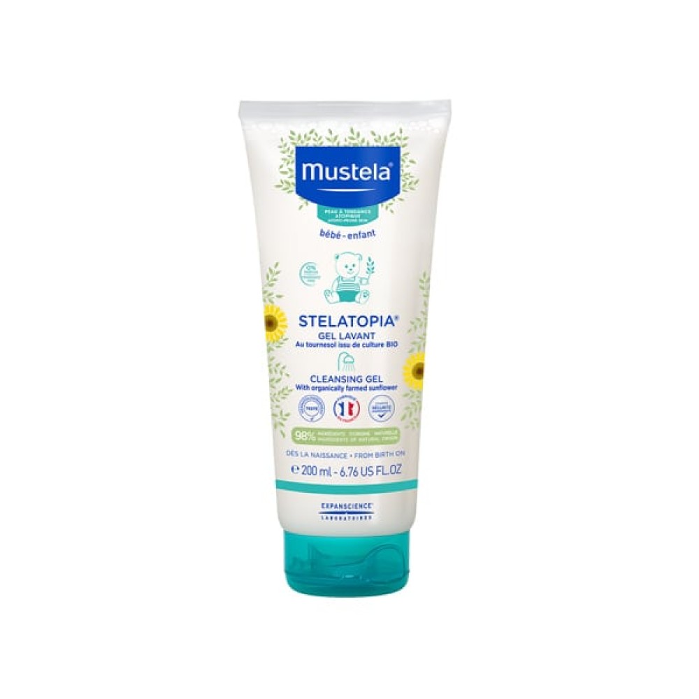 Mustela | Stelatopia Cleansing Gel | Αφροντούς για Σώμα & Μαλλιά | 200ml.