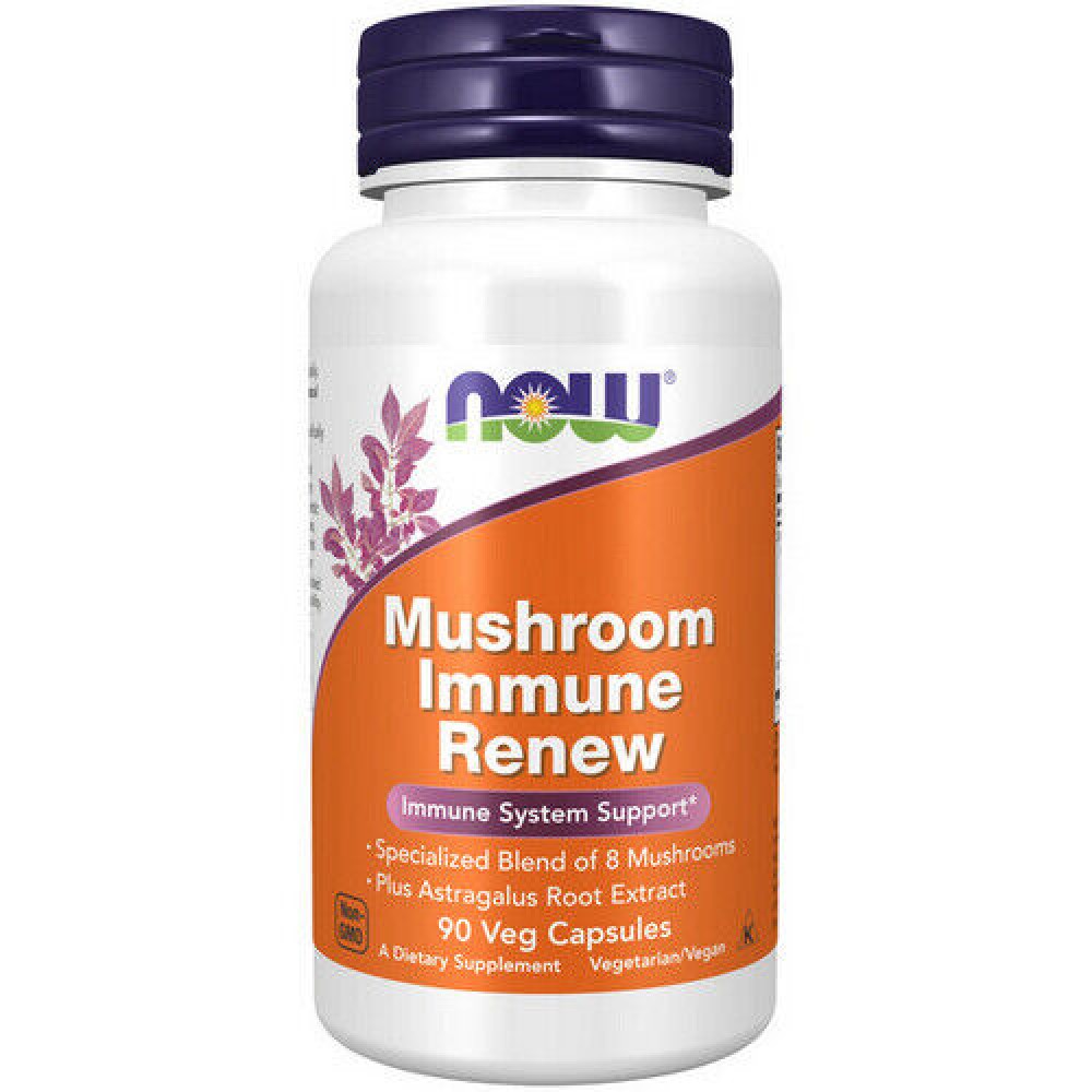 Now | Mushroom Immune Renew Συμπλήρωμα για την Ενίσχυση του Ανοσοποιητικού | 90 veg. caps