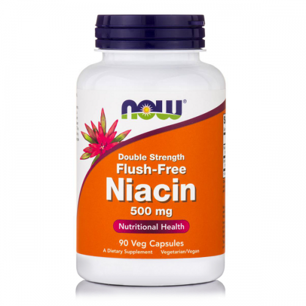 Now | Niacin Flush-Free 500mg  | Συμπλήρωμα Διατροφής με Νιασίνη | 90Vegeterian Caps.