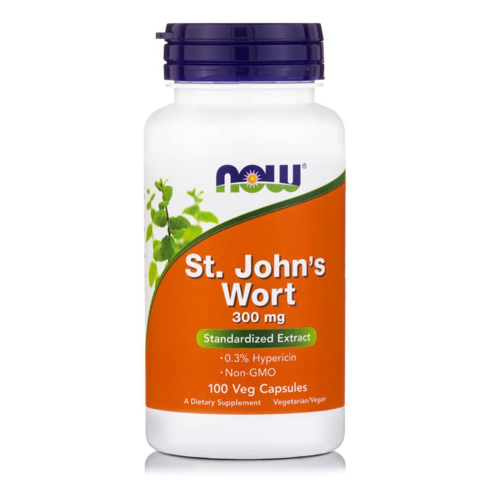 Now | St. John's Wort Extract 300mg | Συμπλήρωμα Διατροφής για Καλή Διάθεση | 100VegiCaps.