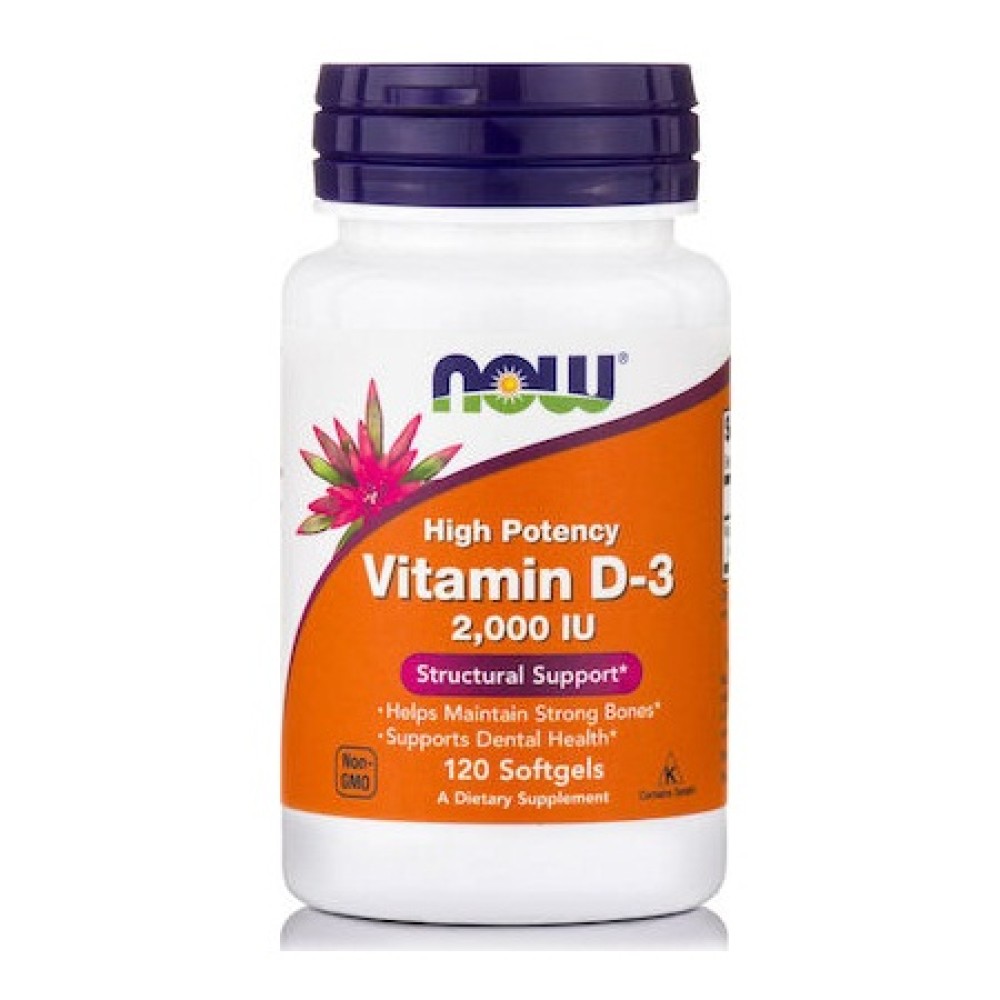 Now |  High Potency Vitamin D3 2.000IU | 120Softgels