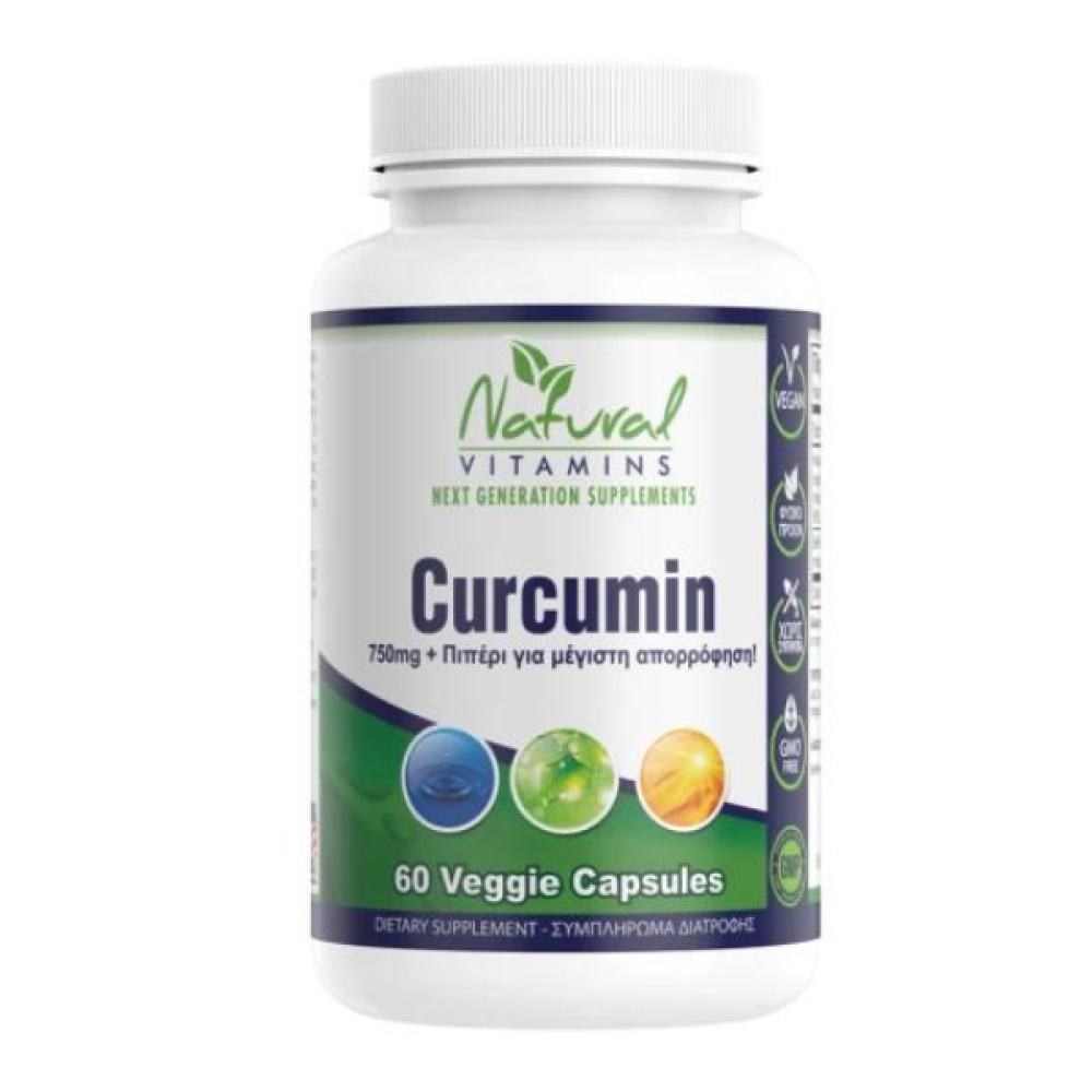 Natural Vitamins | Curcumin 750mg | 60veg.caps